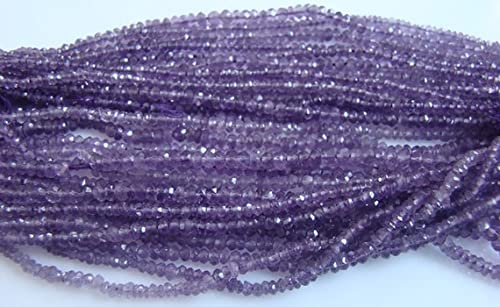 Amethyst Rondelle Faceted beads perles améthyste régulières sans défaut 14''