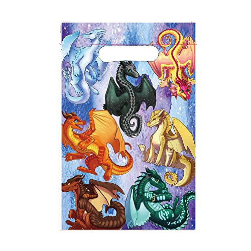 30Pcs Wings of Fire Dragon Birthday Party Decorations Gift Bags Treat Candy Goodie Bags for Theme Birthday Party Baby Shower