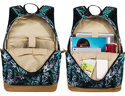 Image of Leaper Cute Backpack Laptop Backpack Canvas Travel Backpack for Women Backpack College Kawaii Bookbag Bags Casual Green