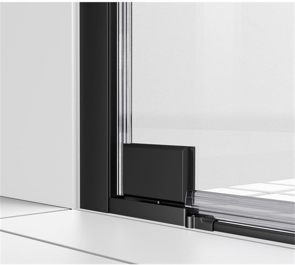Elegant Kitchen and Bath Carson 48x72 Aluminum Shower Door in Black