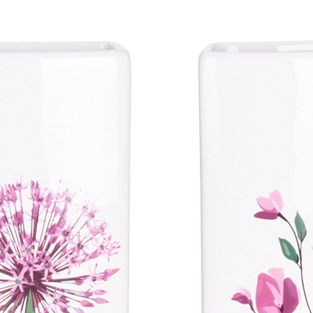 Humidificateur en céramique - Fleurs blanches et roses