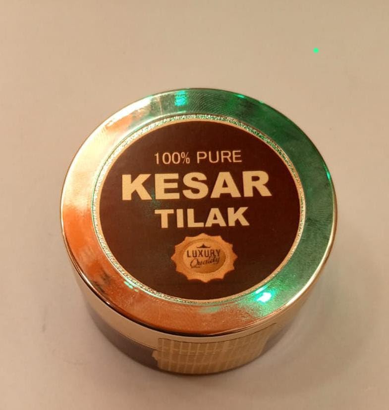 Image of SnapSnop 25g Luxury Quality Kesar Paste Tilak, Kesar Tika /Tilak Made with Pure and Rare Kesar with Spiritural Mantra. Ready to use Tilak 100% Pure.