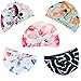 Lumsinker, 5 ciambelle, cappelli per bambini, con nodo turbante per bambini, cappello 5 fiori a righe. Taglia Unica