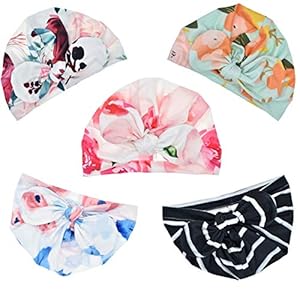 Lumsinker 5Pcs Donuts Baby Hoeden Meisjes Tulband Knoop Baby Peuter Tulband Cap Wraps Hoed