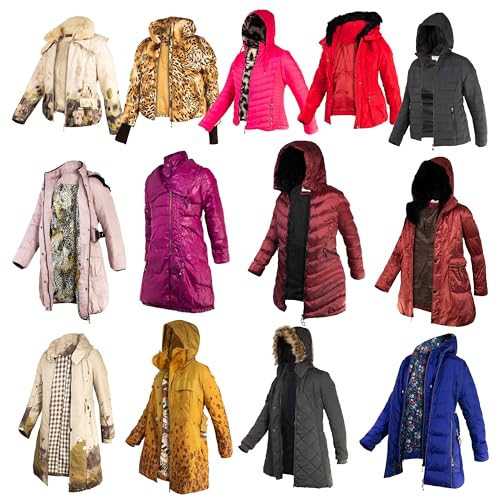 Moda West Bulk Winter Coats, Assorted Sizes Puffer Jackets
