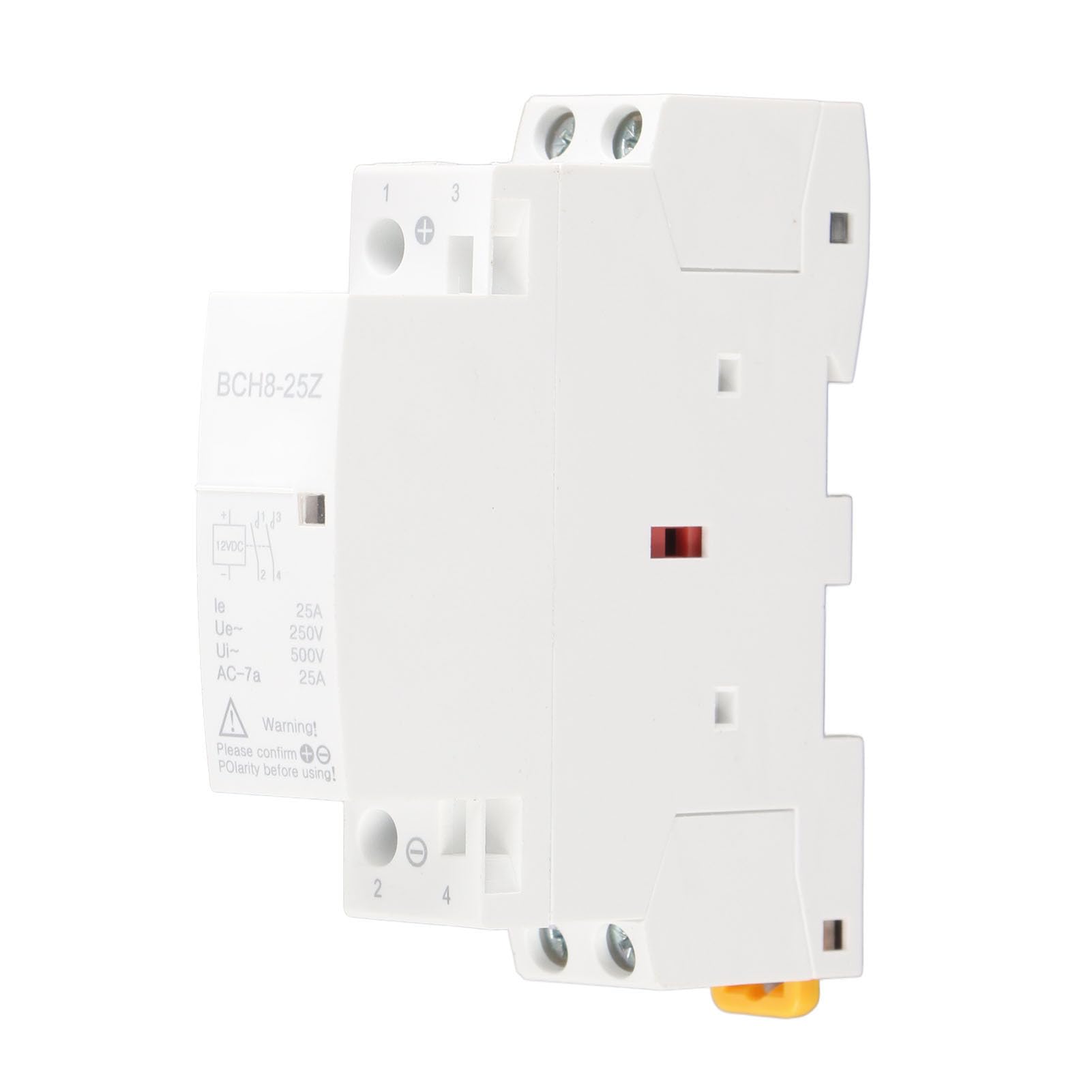 Contattore a Tensione Continua, BCH8-25 2NO Interruttore a Contattore Modulare DC Sistema di controllo intelligente per Smart Home Hotel 25A DC12V