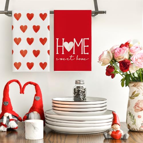 Artoidmoderedheartlovevalentineskitchentowelsdishtowels18x26inchfarmhouseanniversaryweddingdecorationhandtowelssetof4 Urban Country Home Decor Artoid mode red heart love valentines kitchen towels dish towels 18×26 inch farmhouse anniversary wedding decoration hand towels set of 4 urban country home decor