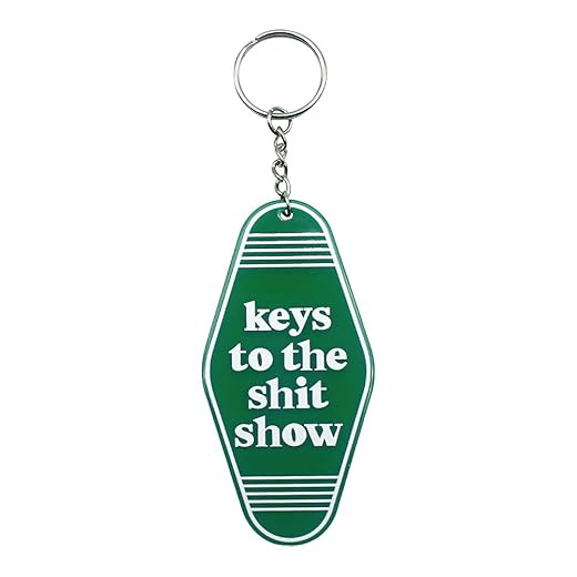 Keys to The Shit Show Keychain Funny Keychain Novelty Gag Gifts Hilarious Gift Idea White Elephant Gift for Mens Women Friends Birthday