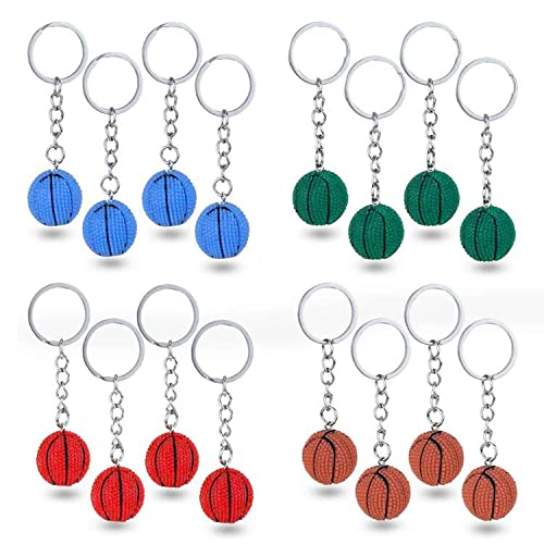 FYSL 16Pcs Breloques de Sport de Balle Charms de Basketball pour Faire des Boucles d'oreilles Porte-clésPorte-Monnaie Ornements Suspendus Clés Boucle Cadeaux Durable et Pratique