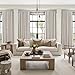 QJmydeco 100 Inch Curtains Complete Blackout Curtains for Bedroom 2 Panels Set, Large Window Custom Length 100 Inches Long Neutral Cream Colored Thermal Drapes for Sliding Glass Doors (W50