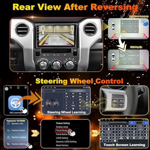 Image of 4G+64G Upgrade Android Car Radio for Toyota Tundra 2014-2021, Car Audio HD 9inch Touchscreen Setero Head Unit Wireless Carplay Android Auto GPS Navigation SWC DSP Bluetooth Backup Camera 5GWiFi FM