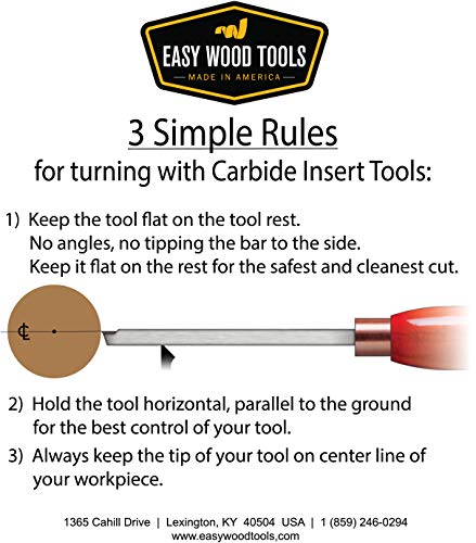 Easy Wood Tools Full Size Easy Rougher (1200) with Replaceable Carbide for Lathe Woodturning - Thumbnail 4