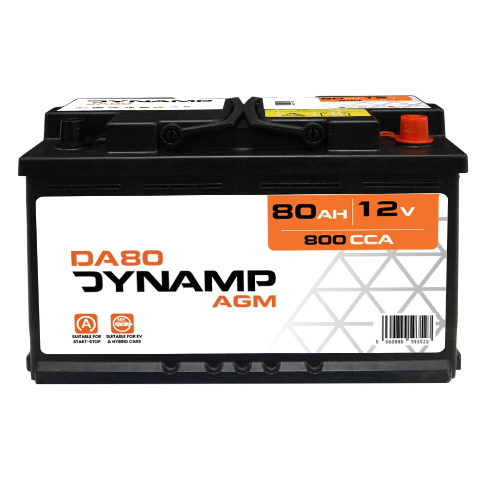 L4 AGM Batterie Dynamp DA80 AGM Stop-start 12V 80Ah 800CCA Batterie De Voiture