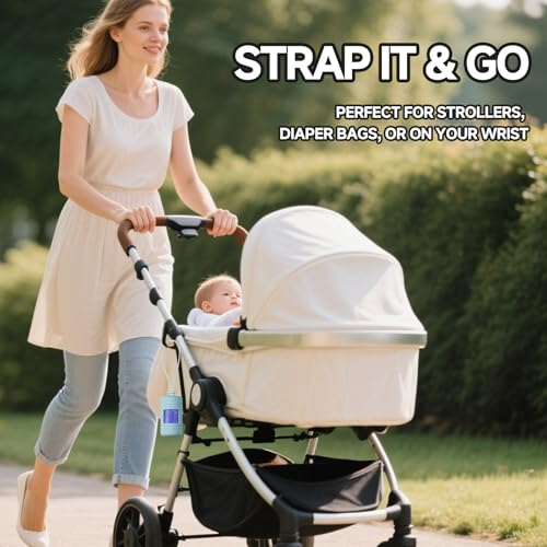 Image of Diaper Bag Dispenser Compatible with Ubbi On The Go Bags, Diaper Trash Bag Dispenser with Strap, Waste Bag Holder for Poop or Dirty Clothes, Disposable Diaper Bag Accessory for Travel, Unscented