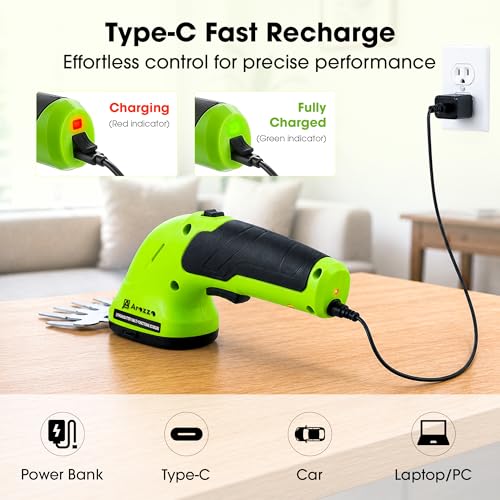 Image of 2-in-1 Cordless Hedge Trimmer, Handheld Shrub Trimmer, 8.4V Battery, Dual-Edge Blade, Lightweight Grass Shears for Lawn, Garden & Shrubs, Easy One-Hand Operation, 3 Month Warranty