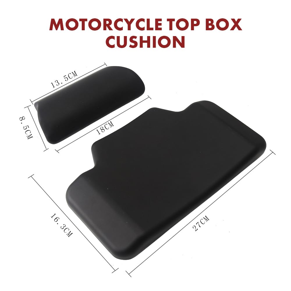 Jadeshay Schienale per Bauletto Moto, Schienale Passeggero Baule Valigia Posteriore, Universale Pelle PU Bauletto Autoadesivo Schienalino, (Stile Ordinario)