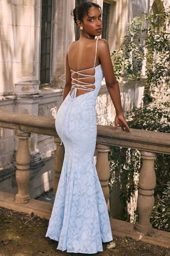 Jacquard Floral Wedding Guest Dresses Spaghetti Straps Lace Maxi Formal Prom Bridesmaid Dress2