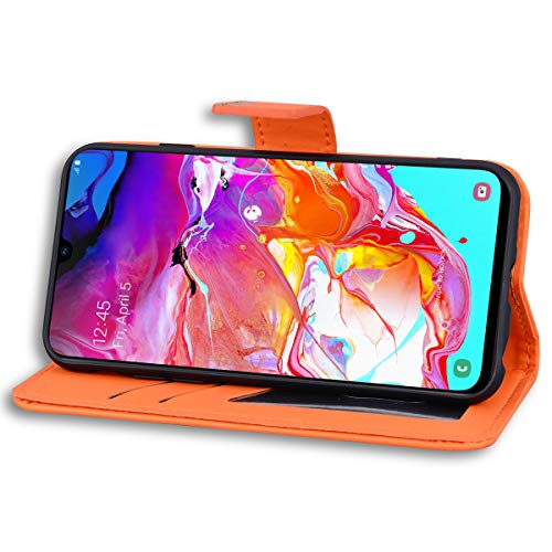 Greaked for Samsung A10/A20/A30/A50/A50/A50S/A30S Capa protetora de couro PU com compartimento para