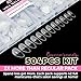 UNA GELLA Almond Gel Nail Tips, 504PCS Pre Etched Clear Fake Nails Tips Medium Almond Shape - 12 Sizes Full Cover Soft Acrylic Press On Nail Extensions No C Curve Gift for Diy at Home