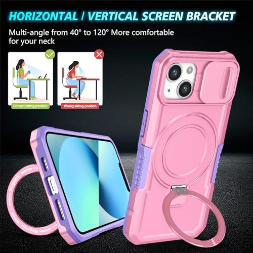 Coque iPhone 15 MagSafe rose finies les rayures sur la caméra