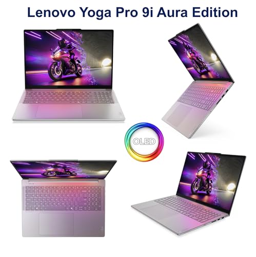 Image of Lenovo Yoga Pro 9i Aura Edition Creator Laptop 16.0 inch Touchscreen OLED 3.2K Display (Intel Ultra 9-285H, 32GB LPDDR5X, 2TB PCIe SSD, GeForce RTX 5060, Backlit KB, Win 11 Pro) w /DKZ USB Port Expander