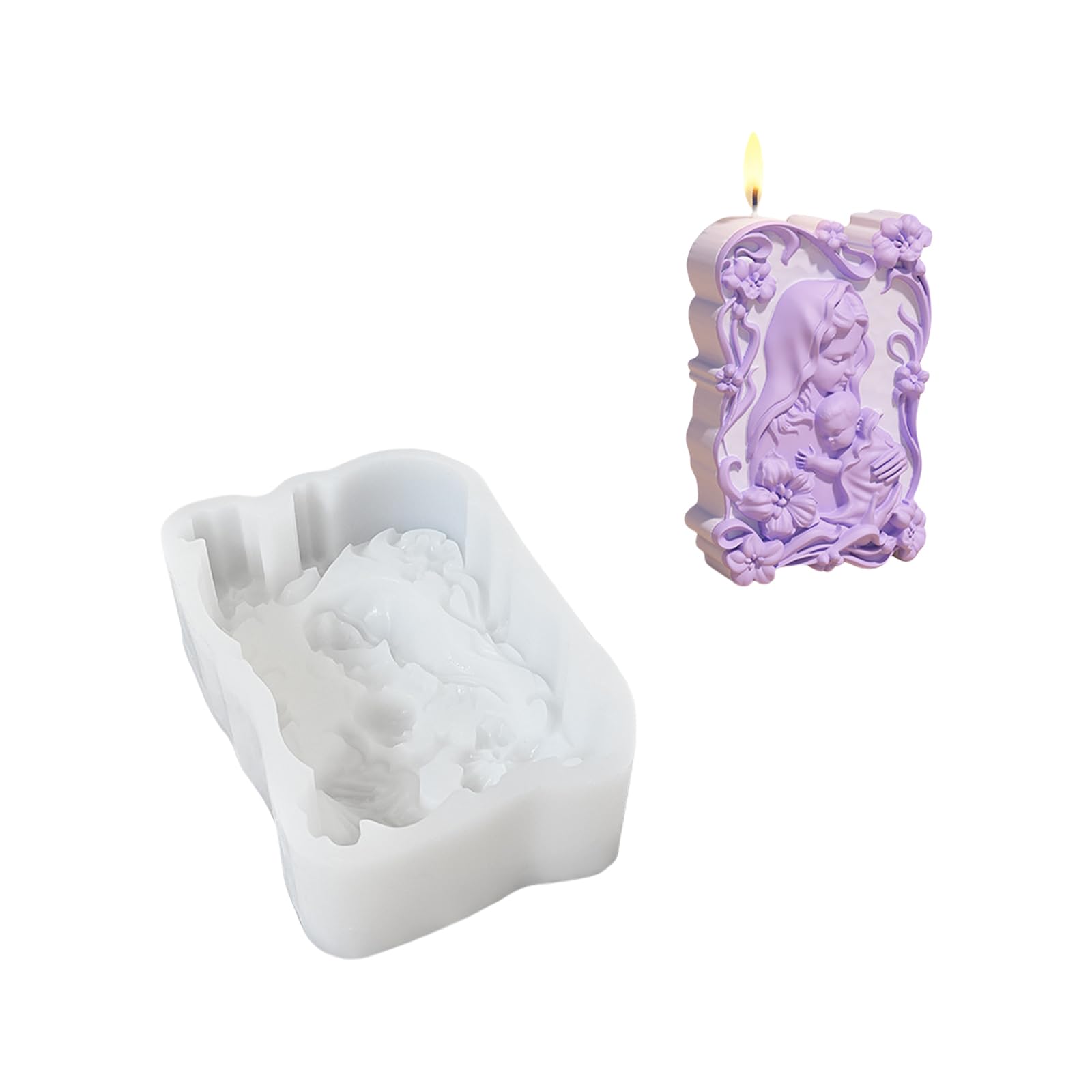 Maxtonser Mother's Day Candle Casting Mother and Silicone Mould Epoxy Resin for Wedding Party Decoration
