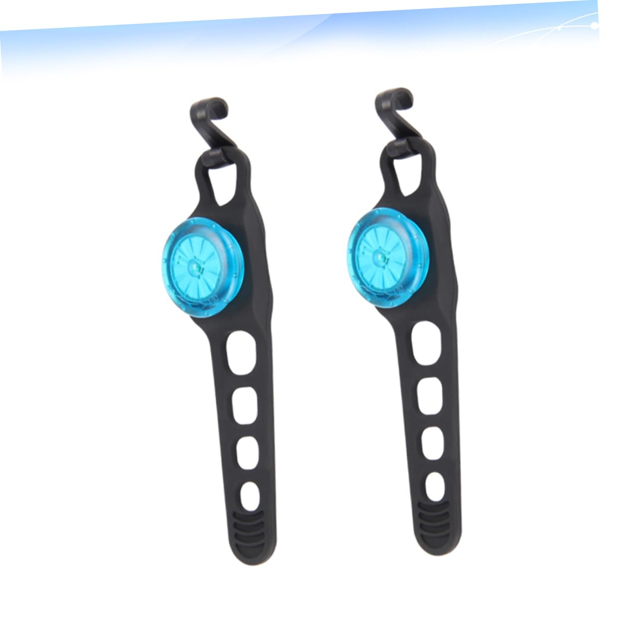 VICASKY 2Pcs Taillight for Bicycles High Visibility Night Warning Light Irradiation Range Strap Design for Thick Seat Tubes Blue Color