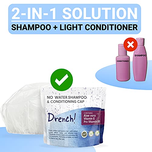 Trockenshampoo Drench Medical Drench Haarwaschhauben 6 Stück