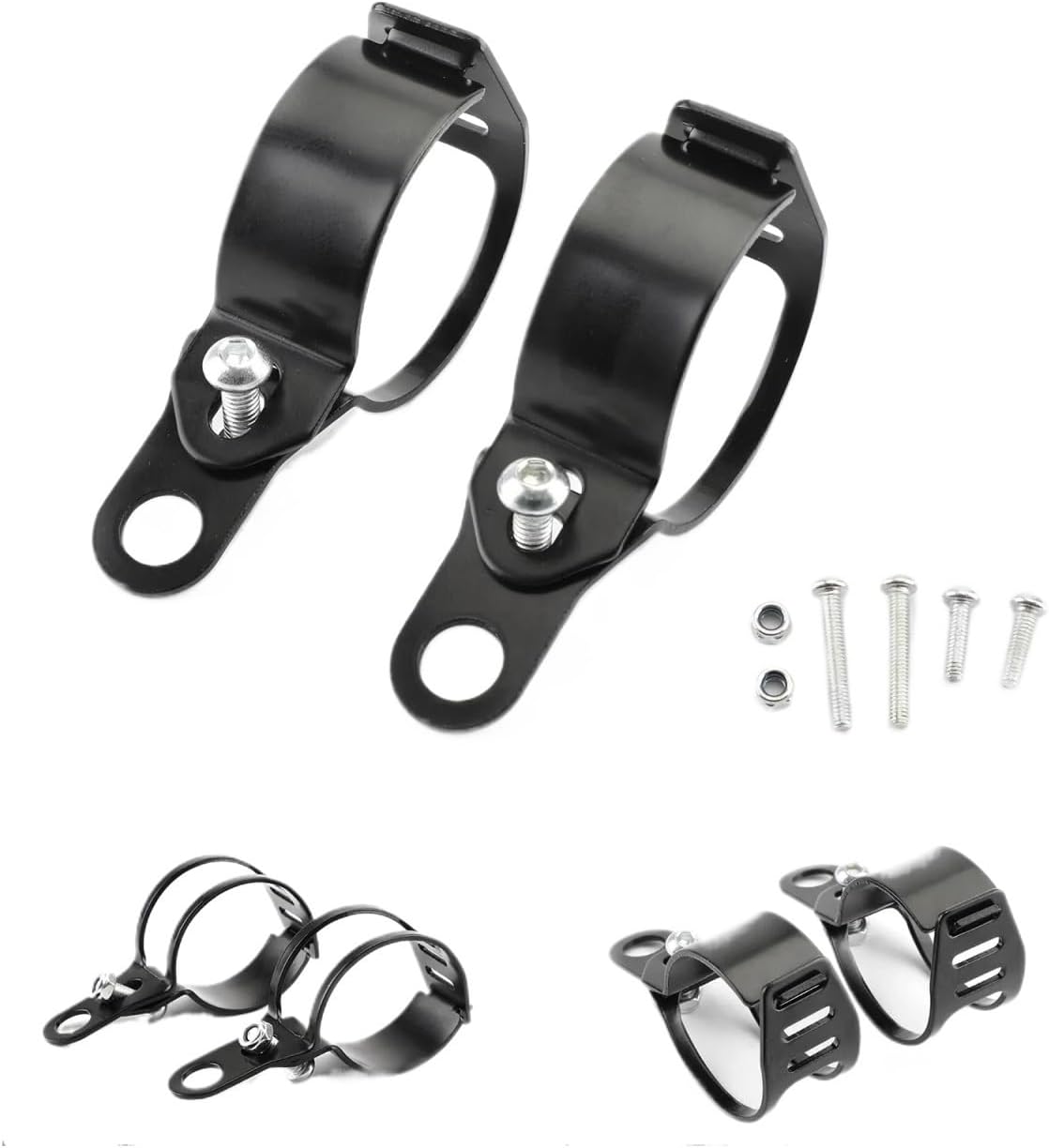 Turn Signal Light Bracket Indicator for 41-51mm Front Fork Motorcycle Holder(Black)