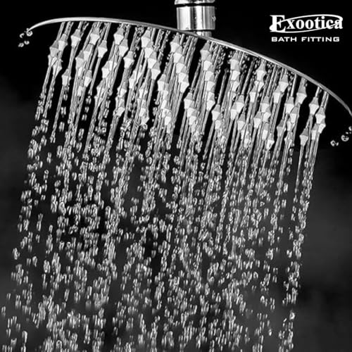 Image of Stainless Steel 304 Shower Head | 1Pc, 4 x 4In Size, Silver | Heavy Metal, Ultra Slim Round Luxury Bathroom Overhead Shower - Ultraslim