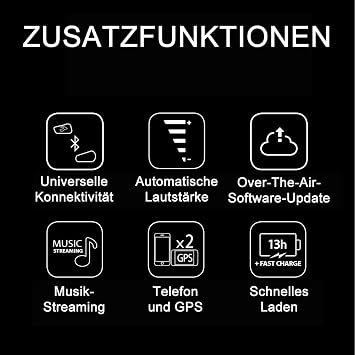 Cardo Motorrad-Gegensprechanlagen-Kit Bluetooth Freecom 4X Solo Einzelpackung Black