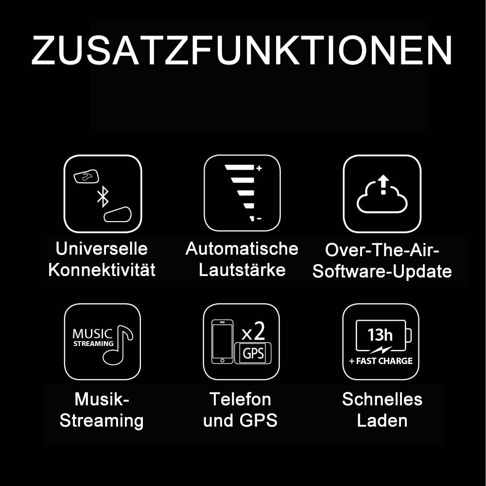 Cardo, Motorrad-Gegensprechanlagen-Kit Bluetooth Freecom 4X Solo, Einzelpackung, Black