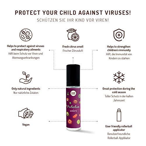 KapKap Bio Parfümöl Für Kinder - Natürliches Aromaöl Für Gesundheit - Parfüm aus Zertifizierten Organischen Öle von Zitrus und Eukalyptus - mit Vitamin E Ohne Alkohol