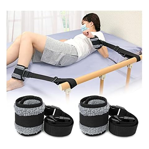 Zelen 2pcs Bed Limb Holders Hospital Bed Medical Restraints Patient Limb Holders for Hand, Feet, Ankle or Arm Cover