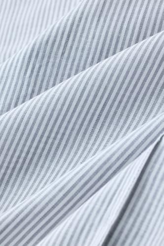 Image of SNITCH Men Casual Plus Size Shirt | Regular Fit Full Sleeve Mandarin Collar Striped Design | Premium Cotton Linen Blend & Breathable Fabric for Office & Everyday Wear