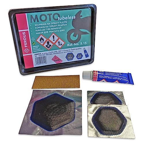 OC-PRO KIT Reparation Pneu Moto TUBELESS, RUSTINES - 5 Pieces
