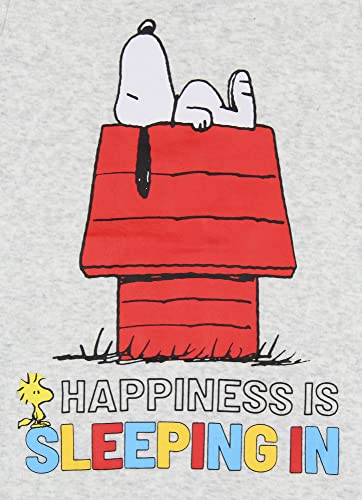 INTIMO Peanuts Girls' Snoopy Happiness Is Sleeping In Pajama Set Tank Top Shorts3