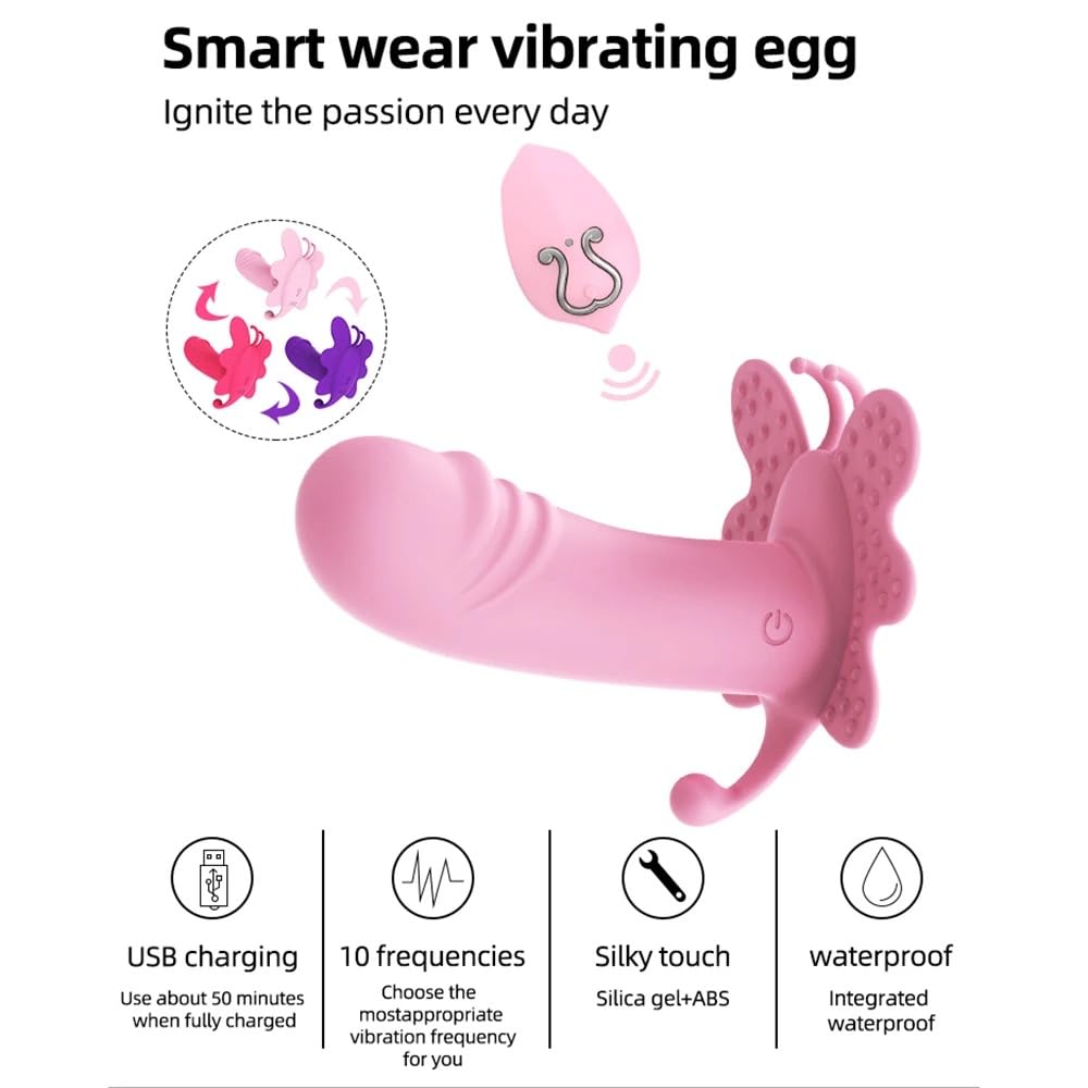 Vibratore Vibratore a farfalla indossabile telecomandato Vibratori a dildo Per Donne G-spot Clitoride Mutandine a farfalla Uovo vibrante Giocattoli del sesso
