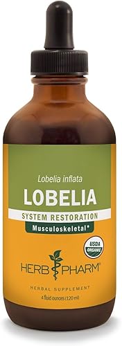 Miniatura 7 de Extracto líquido de Lobelia orgánica certificado por Herb Pharm para soporte del sistema musculoesquelético - 1 onza