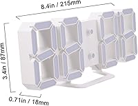 Vista 3 de Clock Alarm LED Alarm Clock LED Wall Clock reloj de pared LED Digital Wall Clock Alarms Alarm Clocks Electric Alarm Clock Digital Desk Clock LED