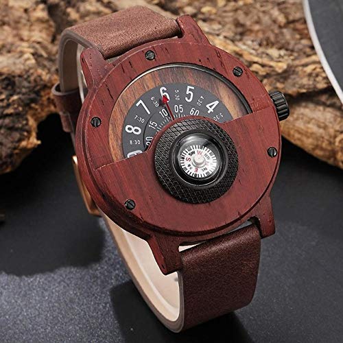 Holzuhr Kreative Holz Uhr Herrenuhren Plattenspieler Zifferblatt Echt Walnuss Ebenholz Holz Mann Uhr Männlich Schwarz Braun Rot Rosenholz