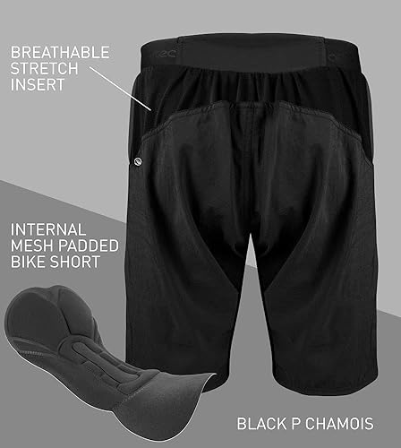 Miniatura 7 de AEROTECHDESIGNS Pantalones cortos MTB para hombre Carcasa para bicicleta de montaña y forro acolchado Fabricado en Estados Unidos