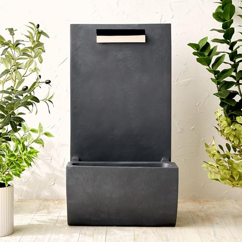 Image of Home Centre Cascade Modern Polyresin Mini Falls Water Fountain - 38x34x70cm