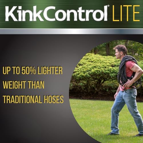 Kink Control Lite, Doesn’t Expand or Burst, Extremely Light Weight, Garden Hose, Water Hose with Superior UV Resistance, Ergonomic Grip, High Burst Strength,Kink Resistance, 50 Ft - Thumbnail 4