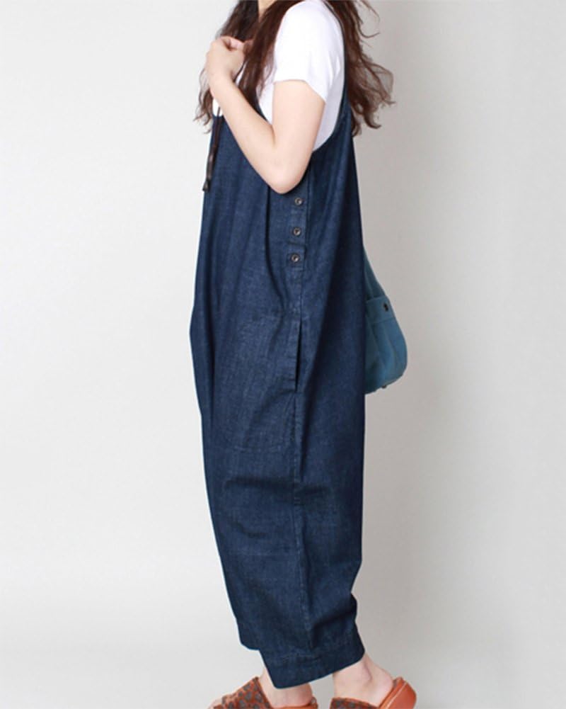 Salopette In Denim Per Donna - Elegante, Larga E Comoda, Per Look Casual O Estivo - Foto 13