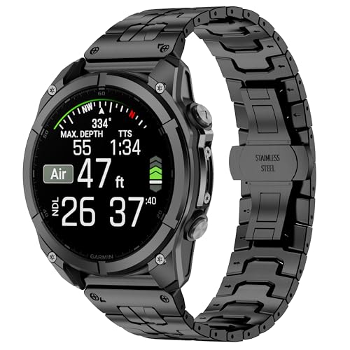Correa de acero inoxidable 26 mm compatible Garmin miniatura 1