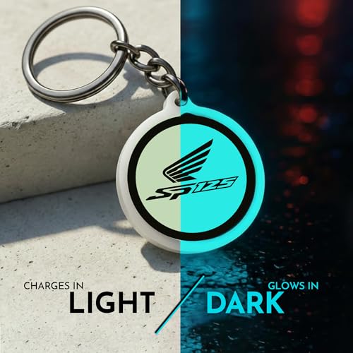 Image of Mi Glow Store Glow in Dark Keychain for Bike Men | Gift for Man | Bike Accessories | Charges in Light Glows in Dark | Key chain for Bike