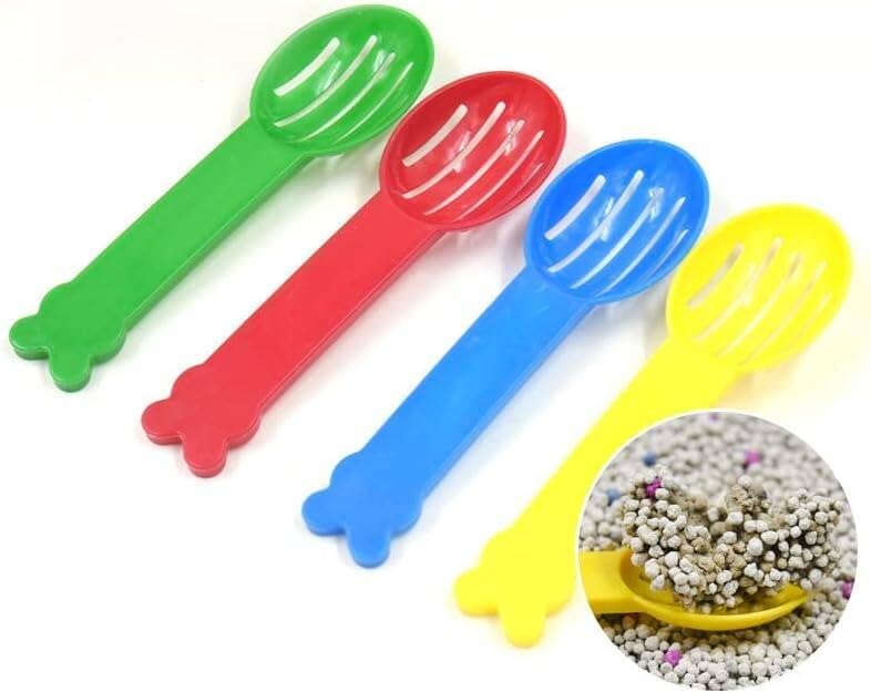Generic Pet Hamster Cleaning Shovel 4 Pieces Feces Shovel Scoop Sand Removal Supplies Small Animal Toilet Cleaning Shovel Random Color image 2