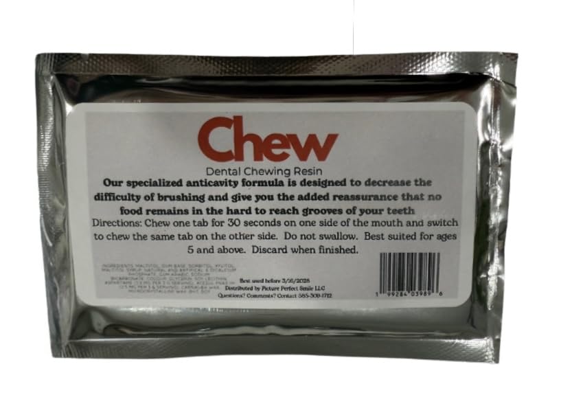 Image of Chew Dental Chewing Resin, Anti-Cavity Formula for Kids, 24 Tabs