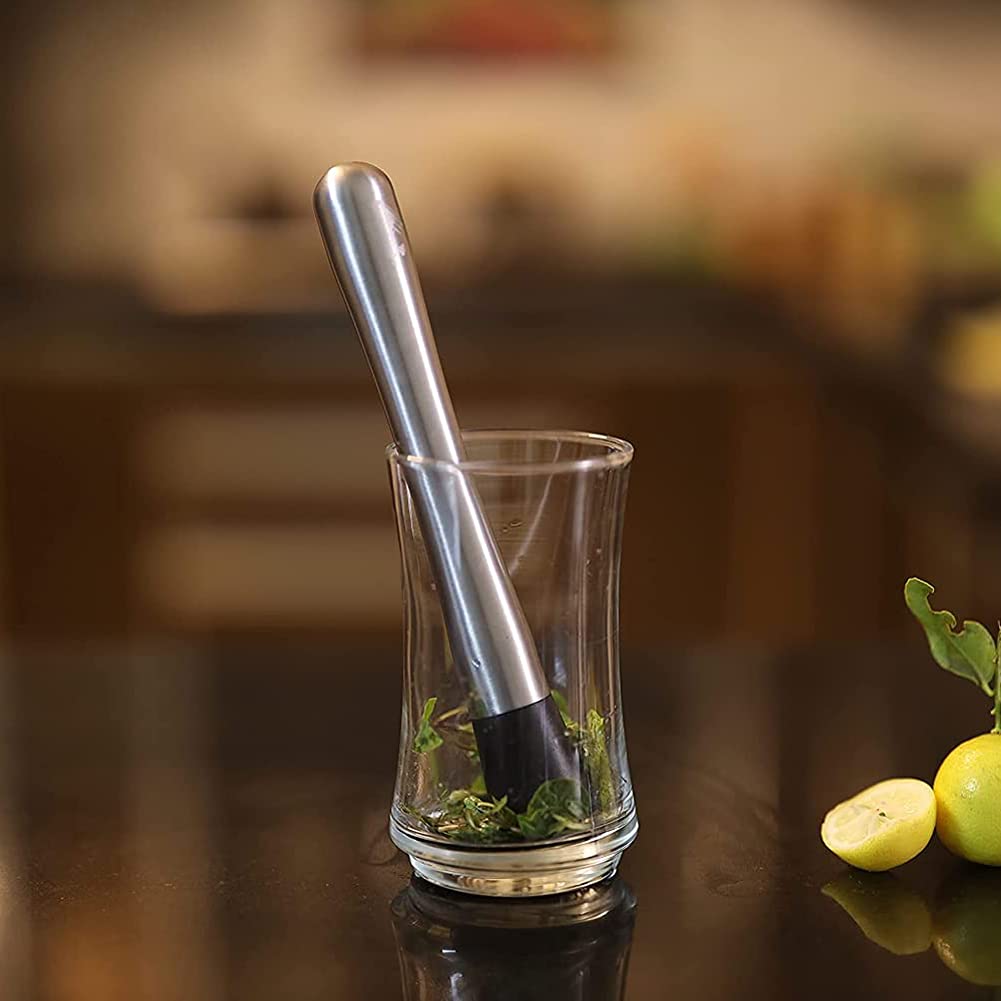 1PC Stainless Steel Broken Popsicle Cocktail Lemon Crushed Stirring Pound Muddler Broken Popsicle Bar Tool for Home Drinking Mixed